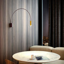 Axyaa Golden Arch Bend Tube Wall Lamp - Rotatable Metal Art with G9 LED
