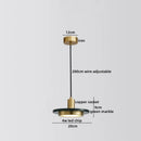 Axyaa Marble Copper LED Pendant Light - Modern Living Room Chandelier