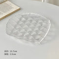 Axyaa Auspicious Cloud Glass Square Plate for Home Décor and Serving