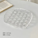 Axyaa Auspicious Cloud Glass Square Plate for Home Décor and Serving