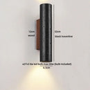 Axyaa Black Stone LED Wall Lamp for Modern Living Room Bedroom Lighting