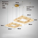 Axyaa Marble Series LED Chandelier Pendant Light - Alabaster Hanging Lamp