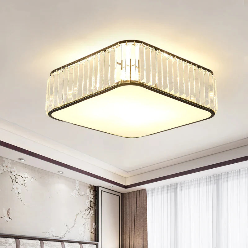 Axyaa Crystal Ceiling Light: Modern Elegant Lighting for Living Room, Bedroom, Restaurant, Hotel