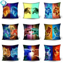 Axyaa Animal Print Cushion Cover - Stylish Polyester Throw Pillow for Home Decor
