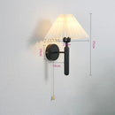 Axyaa Nordic White Pleated Umbrella LED Wall Lamp