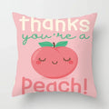 Peachy Pink Pattern Cushion Cover 45X45CM for Sofa Decor by Axyaa