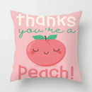 Peachy Pink Pattern Cushion Cover 45X45CM for Sofa Decor by Axyaa