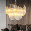 Axyaa Crystal Chandelier Pendant Light for Living and Dining Room Lighting
