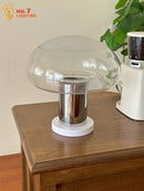 Axyaa Glass Mushroom LED Table Lamp - Modern Luxury Design