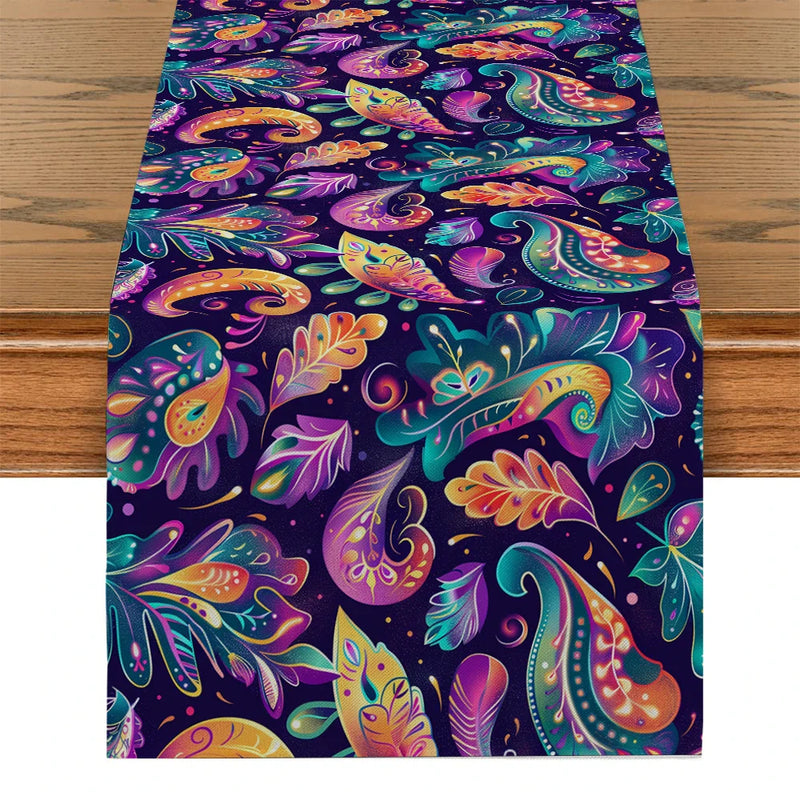 Axyaa Paisley Pattern Table Runner for Wedding, Dining, and Holiday Party Decor