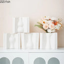 Axyaa Small Mouth Ceramic Vase for Flower Arrangement and Decoration