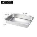 Axyaa Stainless Steel Food Tray for Fruit, Vegetables, Cake, Bread - Home Kitchen Plates