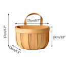 Axyaa Woven Wall Hanging Basket Organizer for Kitchen Tableware and Fruit Storage