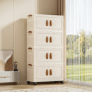 Axyaa 50cm Wide Folding Plastic Wardrobe with Doors for Bedroom/Living Room Storage