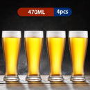 Axyaa High Waist Beer Glass 470ML - Streamlined Whiskey Glass for Bar Party