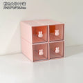 Axyaa Desktop Organizer Box: Rabbit Pen Holder & Drawer Stationery Rack