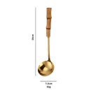 Axyaa Stainless Steel Colander Spoon with Wooden Handle