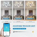 Axyaa Remote Silent Ceiling Fan Chandelier with Adjustable Speed & Dimming