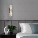 Axyaa Marble Wall Light: Minimalist Stone Lamp for Home Decor