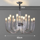 Axyaa Luxury Crystal Pendant Chandelier for Living & Dining Room