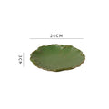 Axyaa Lotus Leaf Ceramic Dinner Plate Set - Japanese Style Tableware