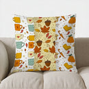 Axyaa Autumn Animals Bears & Foxes Printed Pillow Cover