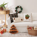 Axyaa New Year Festival Tree Embroidery Pillow Cover Sofa Cushion Headboard Decor