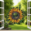 Sunflower Acrylic Wall Hanging by Axyaa - Home Decorative Art for Bedroom or Window