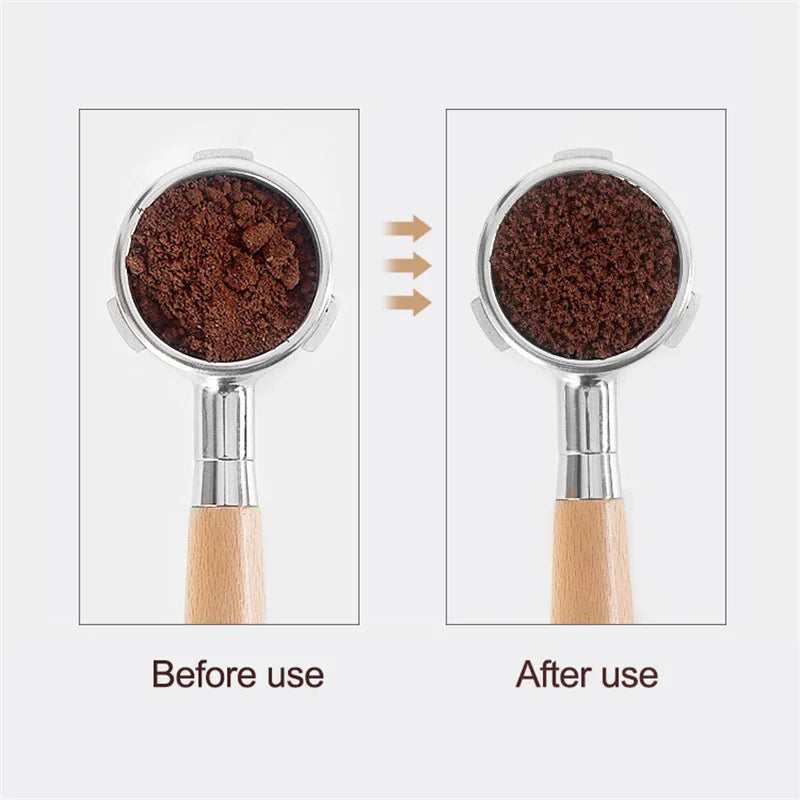 Axyaa Stainless Steel Espresso Stirrer Wood Handle Barista Tool