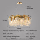 Axyaa Gold Crystal LED Chandeliers for Luxury Living Spaces