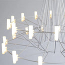 Axyaa Luxe Coppelia Loft Iron Chandelier: High-End LED Round Wire Lighting