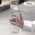 Axyaa Large Glass Water Bottle with Straw, 2 Lids, Clear, Leakproof, Kawaii Eco-Friendly Design