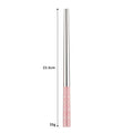 Axyaa Stainless Steel & Wooden Chopsticks Dinnerware Set