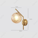 Axyaa Glass Sphere LED Wall Lamp Minimalist Bedroom Living Room Decor Lighting