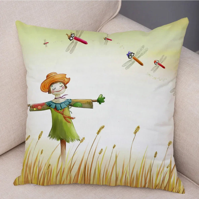 Axyaa Cartoon Design Pillowcase for Children's Room, Sofa, Home Decoration 45*45cm