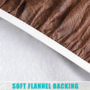 Axyaa Waterproof Elastic Round Tablecloth with Flannel Backing - Dining Table Cover