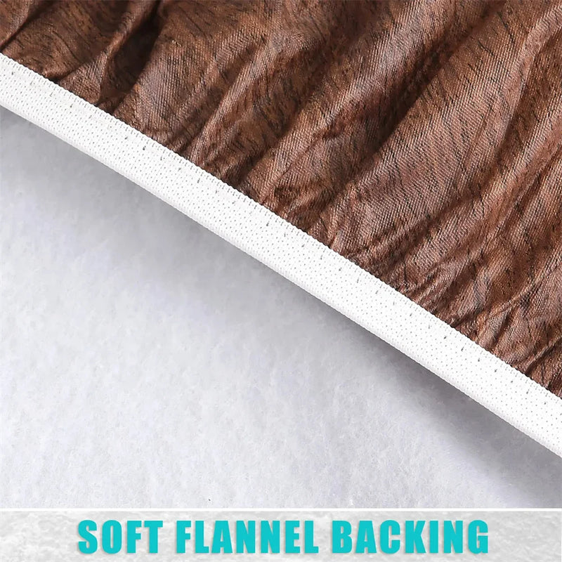 Axyaa Waterproof Elastic Round Flannel Backed Table Cloth for Party Dining
