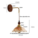 Nordic Modern LED Wall Lamp Sconce by Axyaa - Ceramic Copper Wood Finish