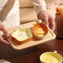 Axyaa Ceramic Bread Seasoning Dish - Underglaze Color, Cute & Good-looking Plate
