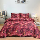 Axyaa Grey Cube & Gold Leaf Quilt Cover Set for Adult Double Bed
