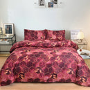 Axyaa Grey Cube & Gold Leaf Double Comforter Set