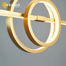 Axyaa Adjustable LED Pendant Lights in Gold/Black for Home and Kitchen Lighting