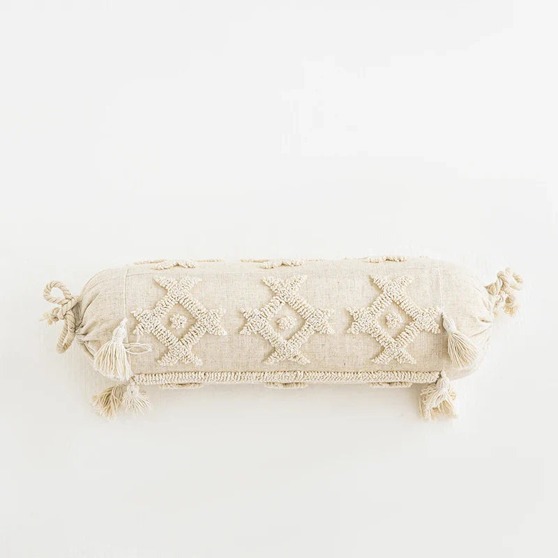 Axyaa Tufted Tassels Cushion Cover for Home Decor in Living Room Bedroom Sofa