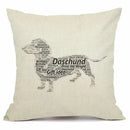 Axyaa Christmas Sausage Style Cushion Cover | Festive Dog Decorative Pillow Cover 45x45cm