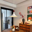 Axyaa Horn Pendant Light: French Cream Dining Table Lamp for Bedroom, Study, or Children's Room