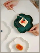 Axyaa Petal Dim Sum Dish - Luxury Small Cake Plate for Afternoon Tea