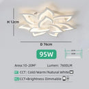 Axyaa Modern Flower Pattern Acrylic LED Chandelier for Home Lighting Decor