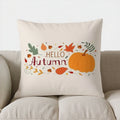 Axyaa Autumn Pumpkin & Leaf Throw Pillow - Sofa Bedroom Car Cushion Cover