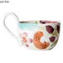 Axya Hand Painted Ceramic Mug with Big Handle for Tea, Coffee, and Juice