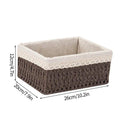 Large Woven Storage Basket Organizer by Axyaa - Home Closet Clothes Box
